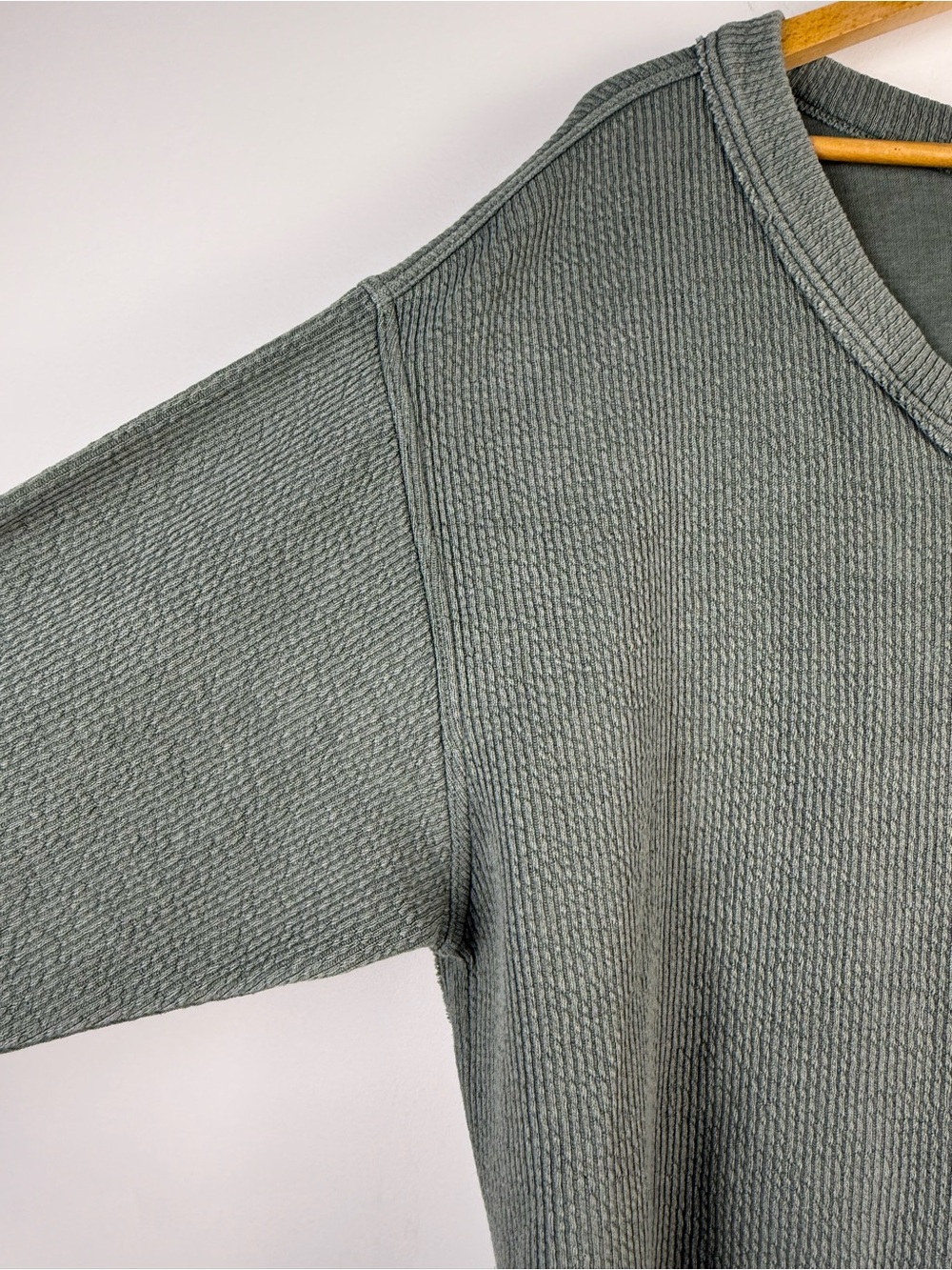 Aerie Women’s Wonder Textured Waffle-Knit Oversized Sweater in Green - Picture 6 of 14